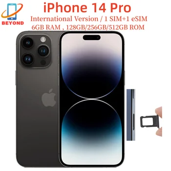 Apple iPhone 14 Pro 128/256/512 GB ROM 6 GB RAM 1SIM + 1eSIM Oryginalny 6,1" OLED Face ID NFC A15 Odblokowany 5G 98% nowy smartfon