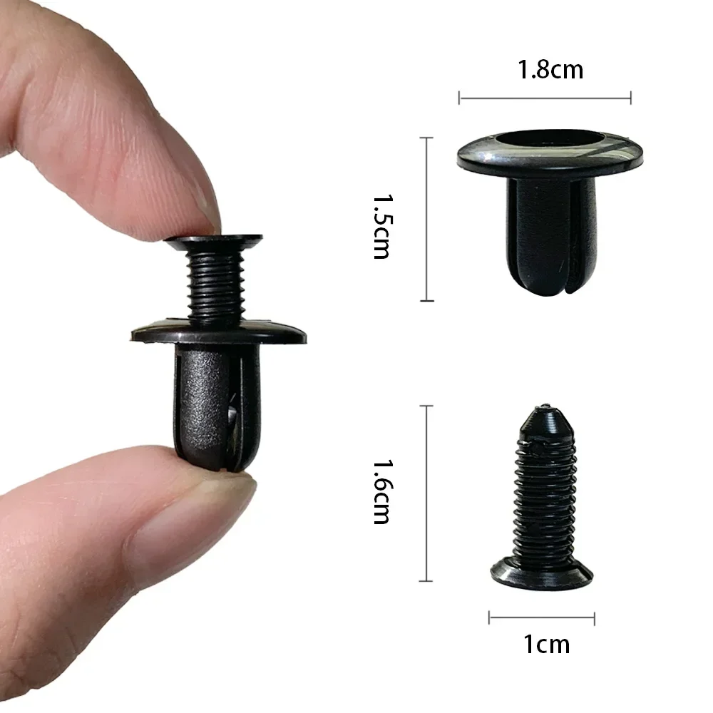30 Pezzi Rivetti In Plastica Da 6mm - Set Universale Per Carrozzeria Auto E Moto, Clip Di Fissaggio Per Paraurti E Pannelli, Facili Da Installare