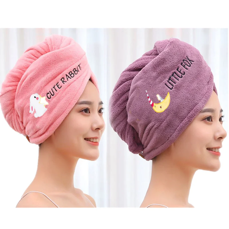 Women Microfiber Towel Hair Towel Bath Towels For Adults Home Terry Towels Bathroom Serviette De Douche Turban For Drying Hair Hair Towels