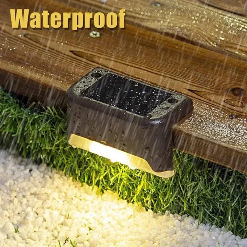 Description Picture 2 of itemSolar Deck Lights 12 Pack Outdoor Step Lights Waterproof Led Solar Lights for Railing Stairs Step Fence Yard Patio and Pathway