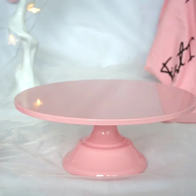 Pink Color Wedding Cake Stands 12 Inch Birthday Cake Stand Baking Cupcake Tools Fondant Display Cake Plates Bakeware Dinnerware 4