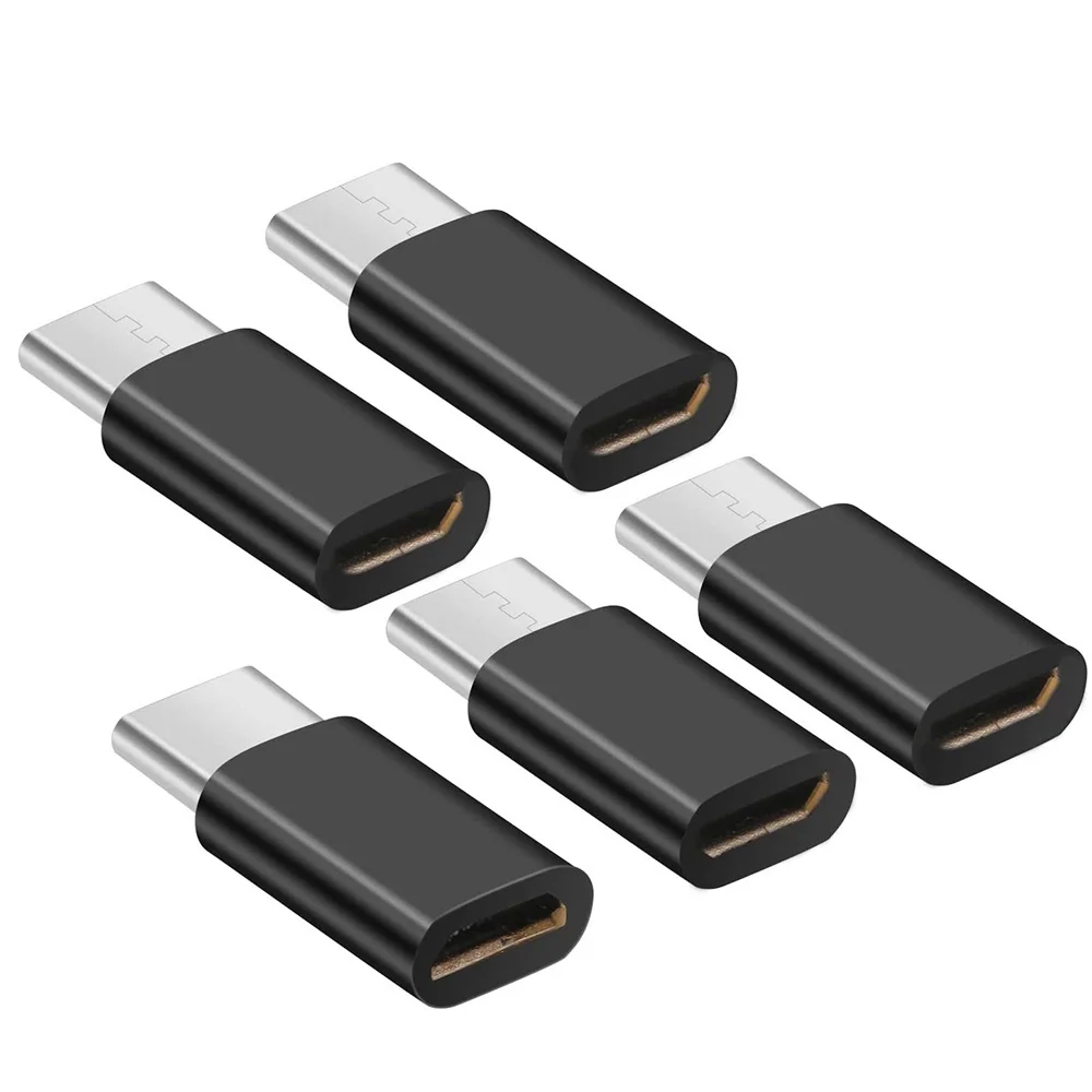 

5Pcs/Lot Micro-USB to Type-C Adapter for Letv Xiaomi Mi 5X (Black)