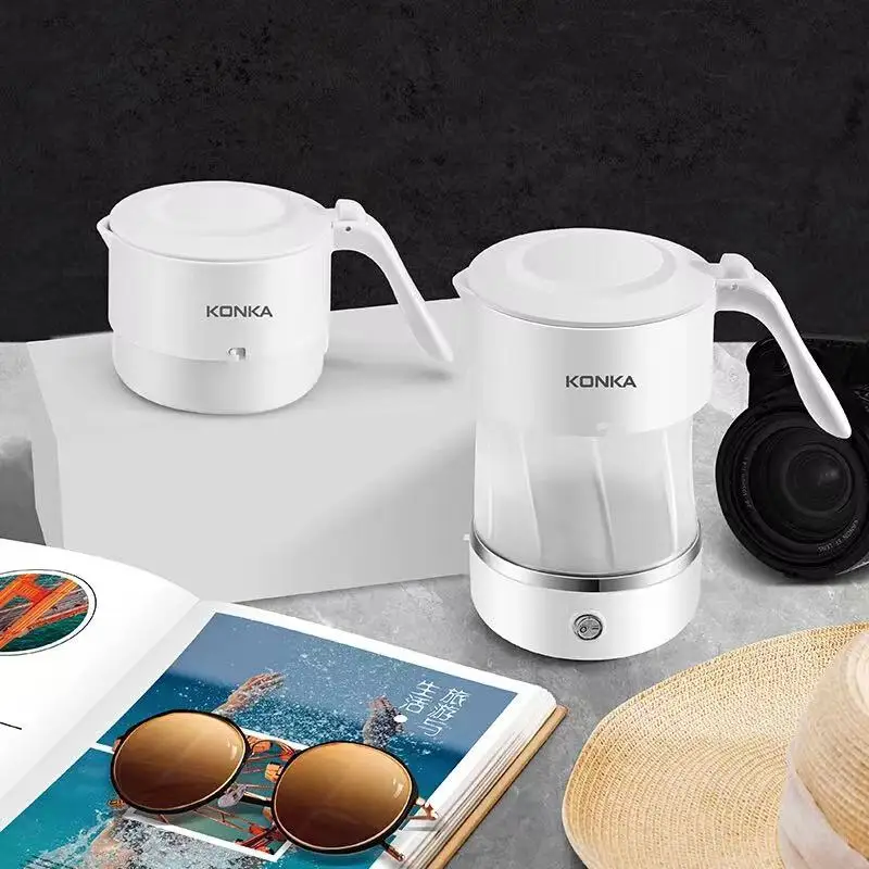 

110V/ 220V Foldable Electric Boiler Kettle 110V/220V Silicone Portable Boiling Water Tea Pot for Travel Home Outdoor Accessories