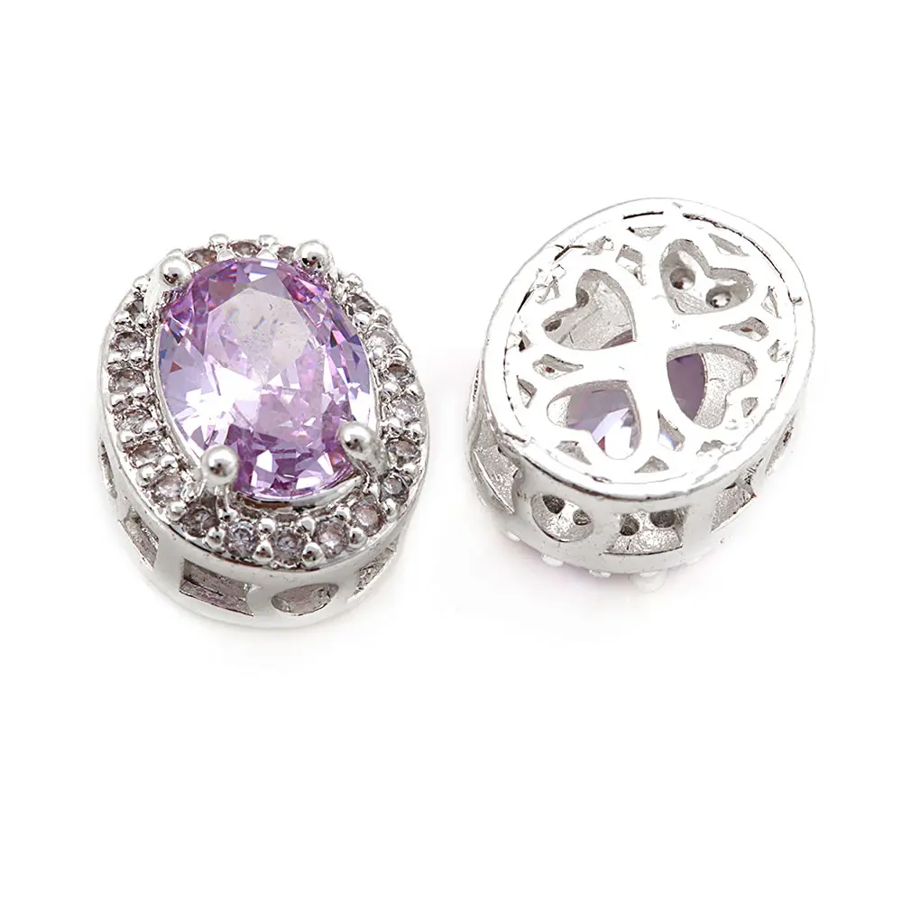 Cuentas de Espaciador Ovaladas de Brasso Dorado 18K Accesorios de Joyería DIY de Alta Calidad - details 1