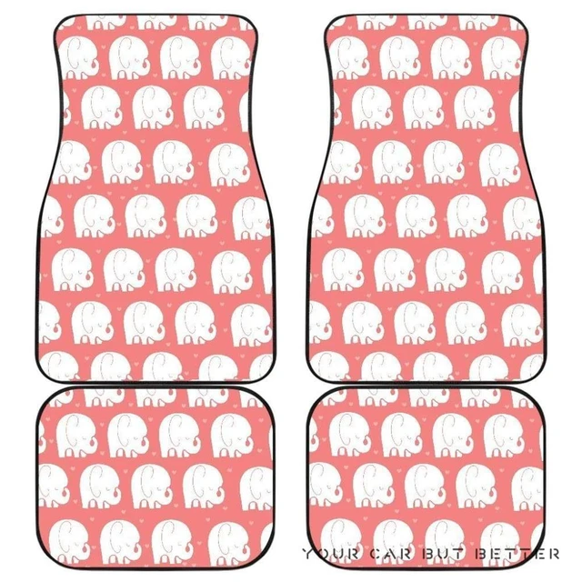 Tapis de sol de voiture universel imprimé éléphant, tapis avant et