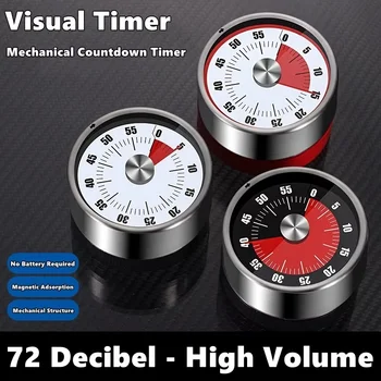 นาฬิกาจับเวลาแบบแม่เหล็ก ตัวเลขมองเห็นได้ สำหรับห้องเรียน การทำขนม การสอน การประชุม ห้องครัว การทำอาหาร การอบขนม และการทำงาน 1