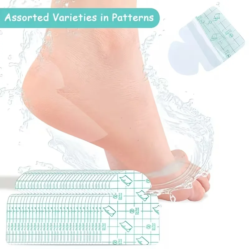 10개입 투명 보습 힐 패드 - 통기성 쿠션, 부드러운 PVC, 접착제 없음, 건조하고 갈라진 발뒤꿈치 복구용, 명절 선물