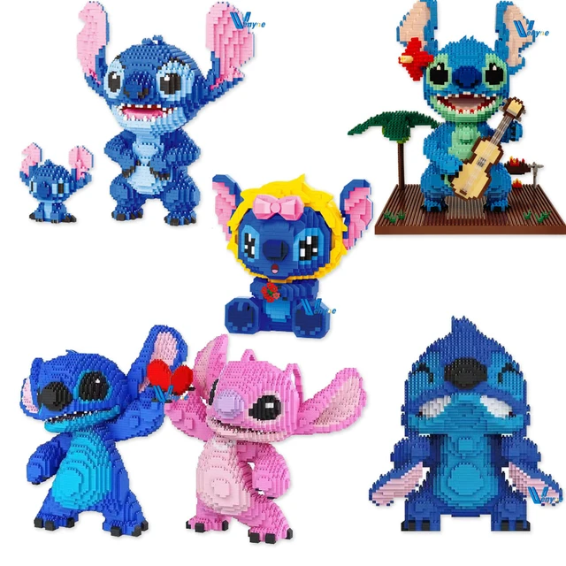Dropship Funny Disney Lilo And Stitched Miniature Block Hot Selling Stitch  Miniature Blocks DIY Guitar Holding Book Toys Gifts For Kids to Sell Online  at a Lower Price