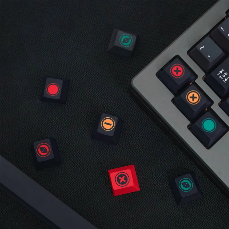 Retro Dark Lights Keycaps, PBT Keycap, Perfil
