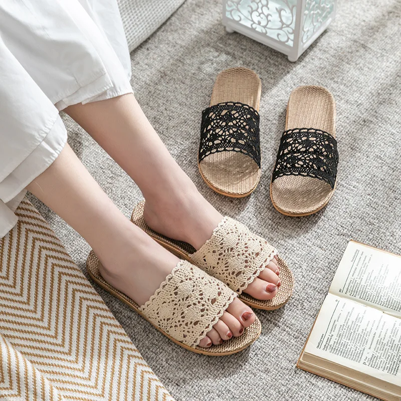 

Шлепанцы мягкие льняные для мужчин и женщин, симпатичные теплые домашние тапочки, сланцы для дома, с мехом, плоская подошва, для Дуду, весна-лето