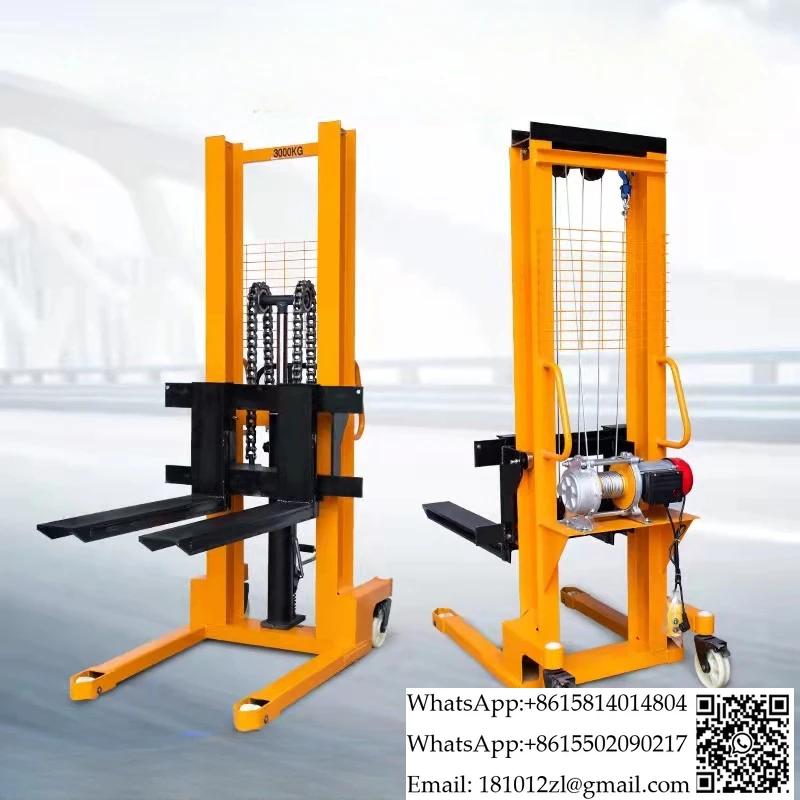 수동 지게차 유압 팔레트 트럭 스태커 리프트, 1 톤 2 톤 스태커, 전기 지게차 리프트 2m-305m