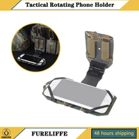 Tactical Folded Rotating Phone Holder Case Suitable Large-Size Smart Phone MOLLE Fixed Vertical & Lateral Operation Navigation 1