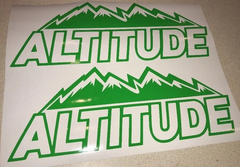 Per (2 Pezzi) Altitude Lime Green Jeep Wrangler Decal Sticker Cherokee Xj Jk Tj