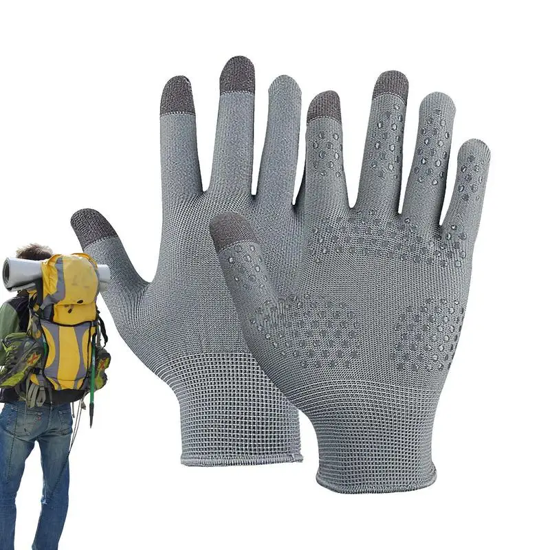 

Перчатки для велоспорта мужские, Нескользящие тонкие силиконовые митенки с защитой от солнца, аксессуары для велоспорта, на весну и осень