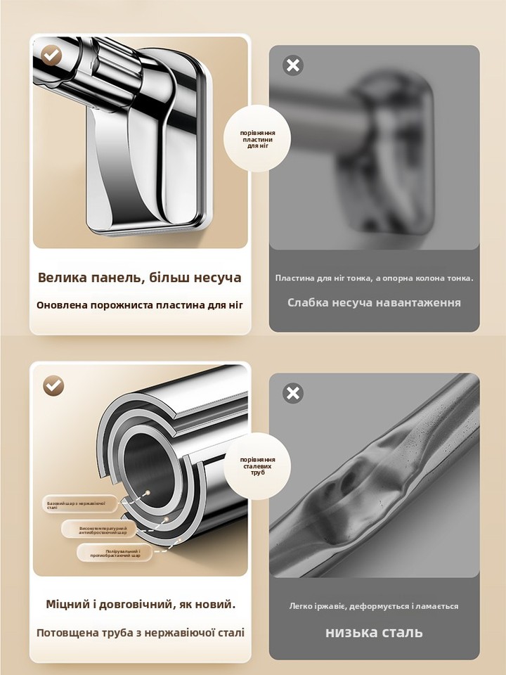 Expandable Clothesline Rod Balcony Fixed Curtain Rod Wardrobe Batoom Support Pole Wall Mounted No Drilling Required