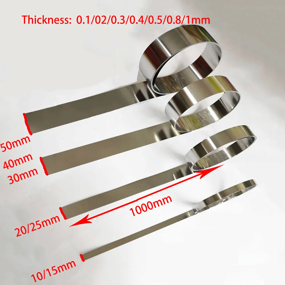 

Good Quality 304 Stainless Steel Foil Strip Sheet Thin Plate Width 10/15/20/25/30/40/50mm Thickness 0.1mm To 1mm Length 1meter