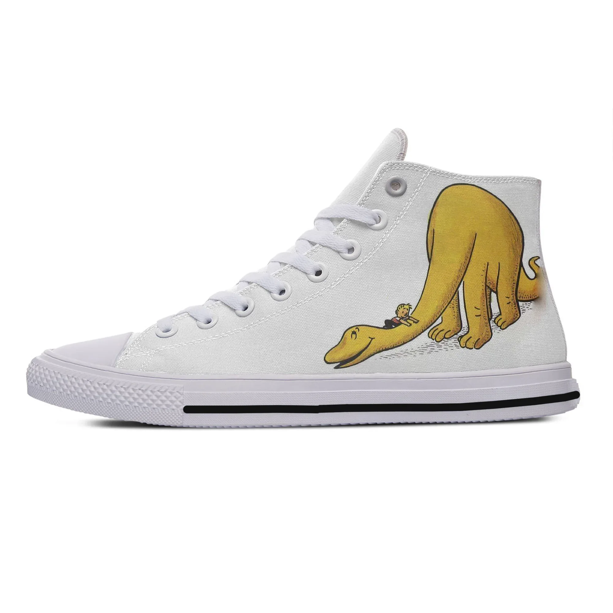 Hot Cool Fashion Summer Sneakers Casual Shoes Cartoon Cute Funny Men Women Danny and The Dinosaur High Help Latest Board Shoes