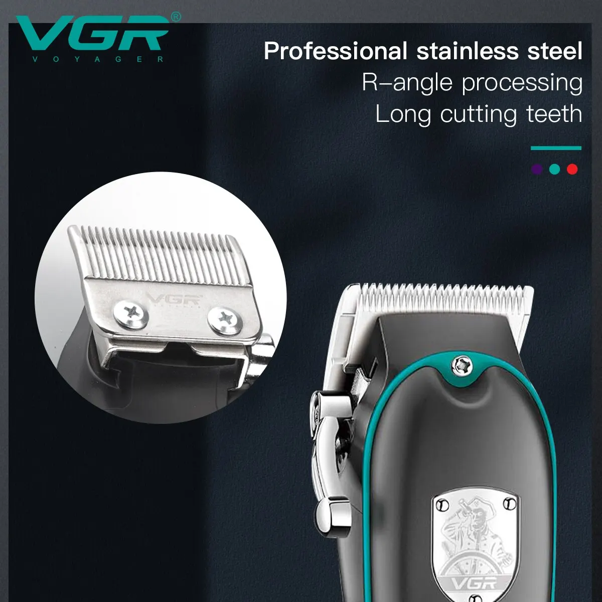 Hair Clipper VGR Professional Hair Cutting Machine Electric Wired Clipper Adjustable Trimmer for Men V 123 hair clipper