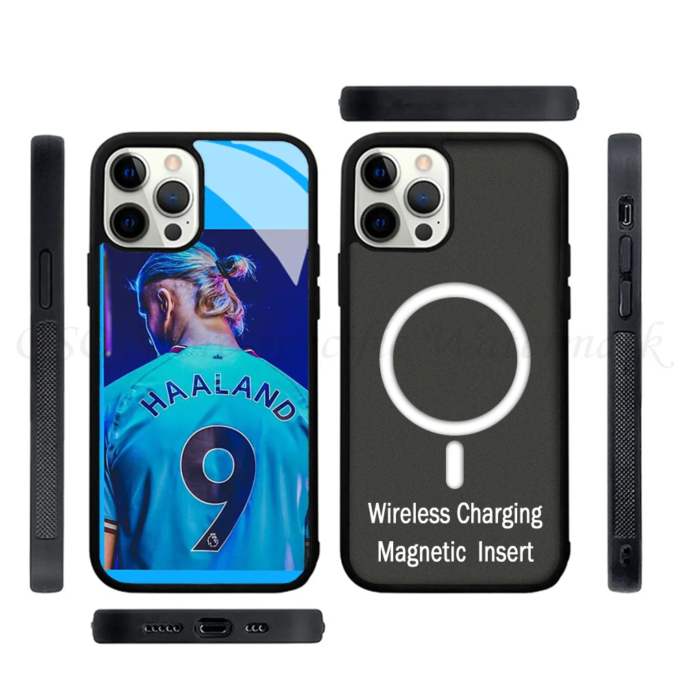 Чехол для телефона Erling Haaland, сильный магнитный чехол для IPhone 15 14 13 Pro Max 11 12 Mini Alex, зеркальный чехол для беспроводной зарядки Magsafe