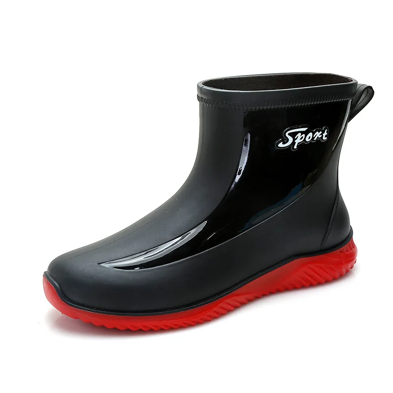 

Мужские непромокаемые ботинки, Нескользящие износостойкие водонепроницаемые уличные защитные непромокаемые ботинки, бархатная Съемная женская небольшая обувь для дождя, новинка 2024