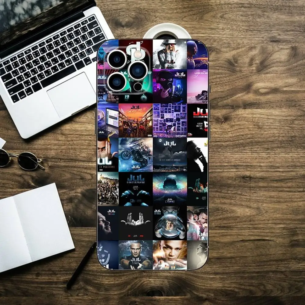 Sleek Black Silicone Phone Case by J-Julien Mari