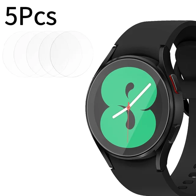 Tempered Glass for Samsung Galaxy Watch 4 44mm 40mm Screen Protector Galaxy Watch 4 42mm 46mm Anti-Scratch HD Clear Film 1-5 PCS 5 pieces