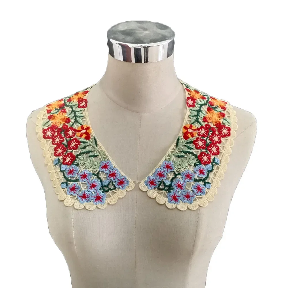 Delicate Hollow Lace Collar Embroidery Lace Fabric DIY Applique Collar Decoration Clothes Neckline Sewing Accessories lace fabric,lace garment accessories,lace sewing supplies,lace decoration,lace accessories,lace sewing accessories,clothing accessories