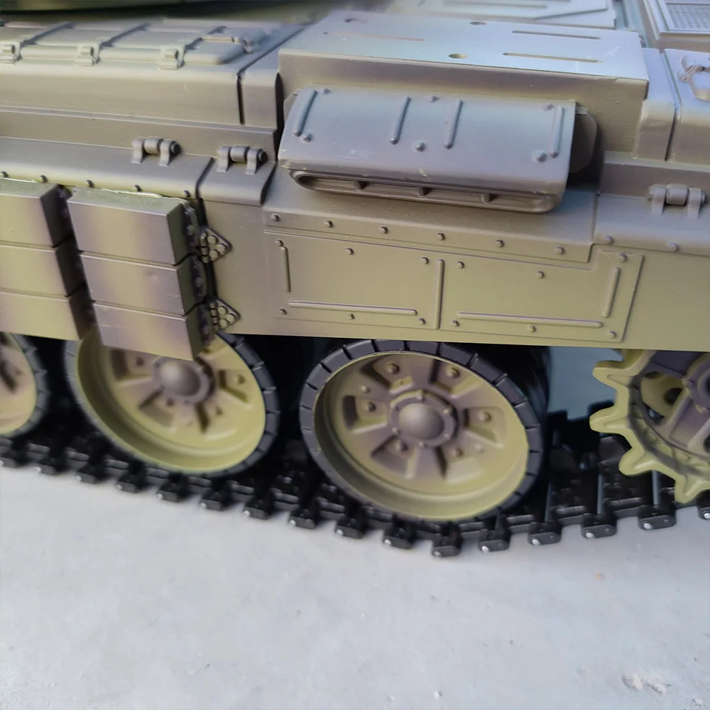 COOLBANK RC Tank, 1/16 2.4G RC Russia T72 Main Battle Tank Model Military Tank Army Vehicle Infrared Battle Tank Toys for Boys 2