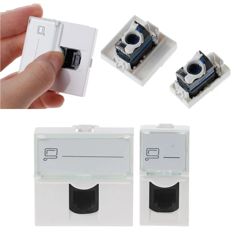 이더넷 월 플레이트, RJ45 키스톤 커플러 인서트가 있는 키스톤 잭 월 플레이트, 암-암 Cat6 키스톤 잭