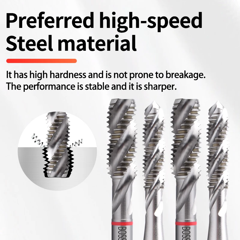 HSSE-M35 JIS Standard Red Ring Spiral Fluted Tap M1.2 M2 M3 M4 M5 M6 M7 M8 M9 M10 M11 M12 Machine Sc