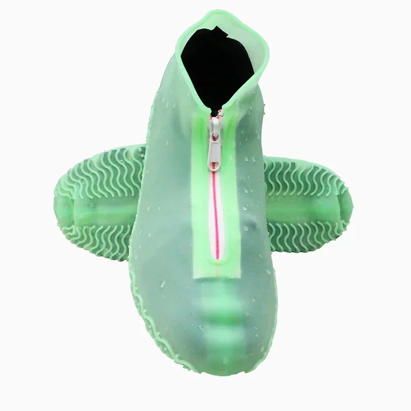Shoe Covers Rain Shoe Covers Silicone Shoe Covers Disposable Shoe Covers Rain Shoe Protector Plastic Shoe Cover Women And Men Rubber Shoes Cover Zippers Unisex Reusable Waterproof Covers White Non-slip silicone
