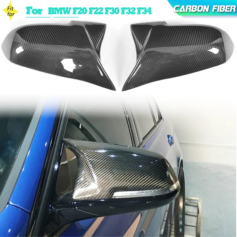 

Carbon Fiber Car Side Mirror Covers For BMW F20 F22 F30 F31 F35 F34 F32 F33 F36 E84 Glossy Black Rearview Mirror Covers Caps LHD