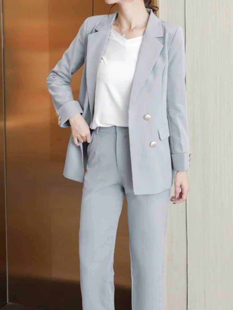 Female Fashion Workwear Trousers Suit 