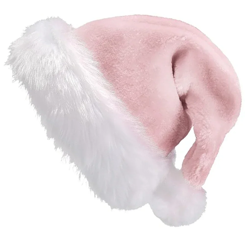 Chrismas Hat Adults Santa Hat For Men And Women Pink Green Blue Red christmas beanie hat