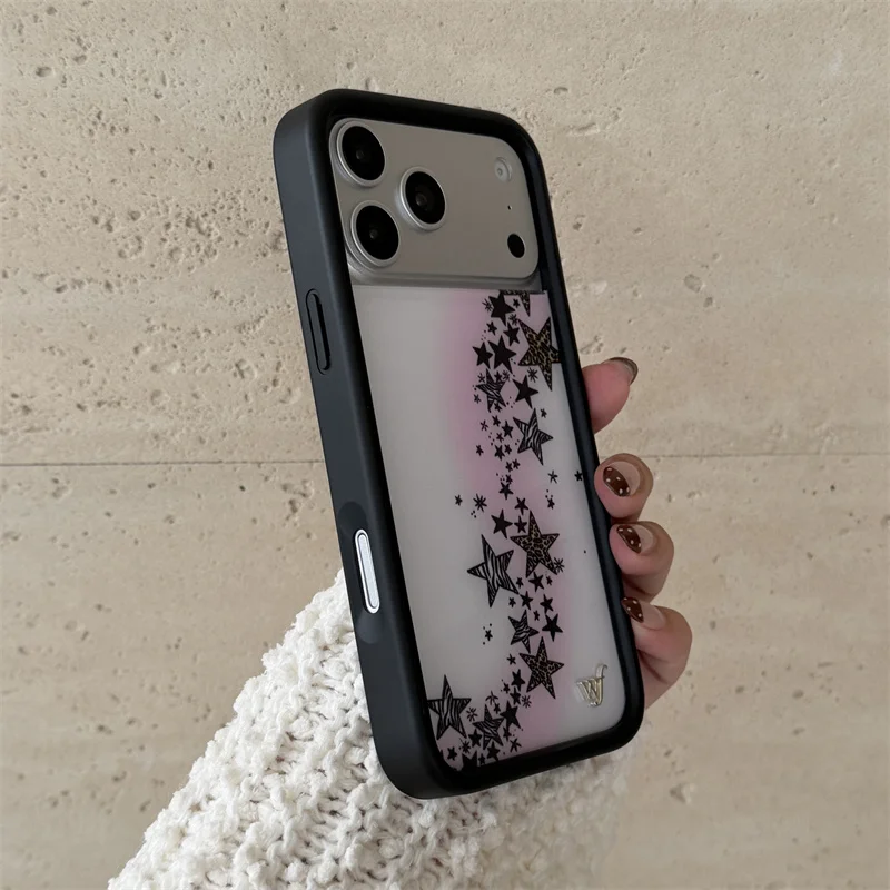 Wildflower ins Puppy Love Phone Case for iPhone 17 16 15 14 13 12 Pro Max Plus Katie Fang star leopard Union Flag Back Cover 4
