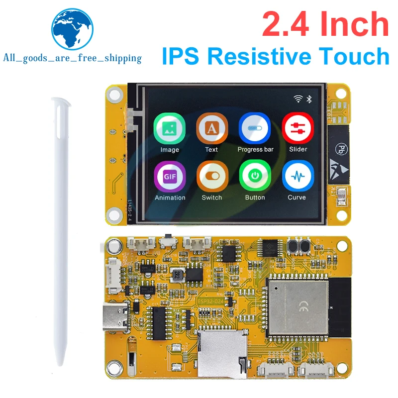 ESP32 LVGL WIFI&Bluetooth Development Board 2.4 inch LCD TFT Module 240*320 Smart Display Screen With Touch WROOM