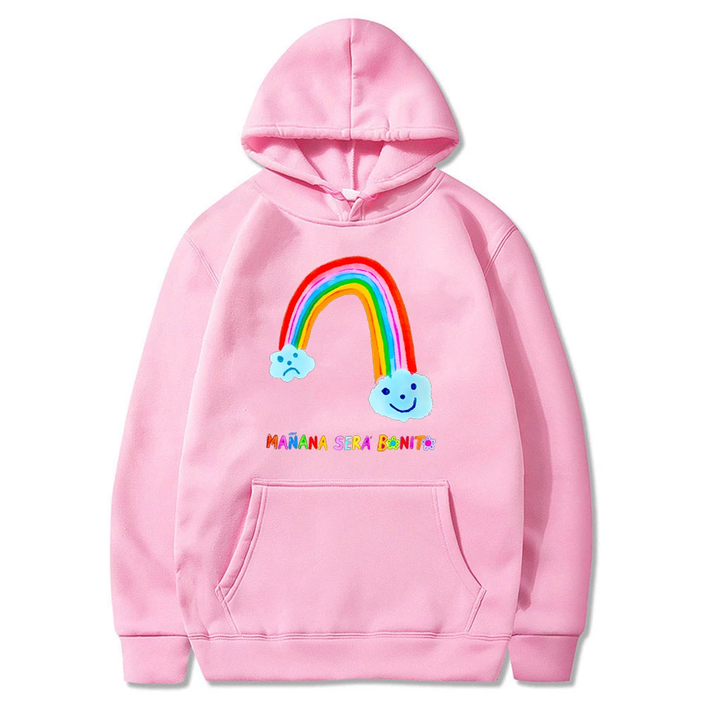 Karol G Manana Sera Bonito Rainbow Hoodie Long Sleeve Women Men Sweatshirt Casual Style Harajuku Streetwear Fashion Clothes