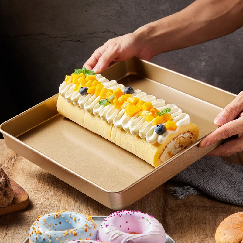 

11 inch Baking Pan Carbon Steel Square Cake Mold Non-stick Tray Pie Pizza Bread Bakeware Tools Dropshipping