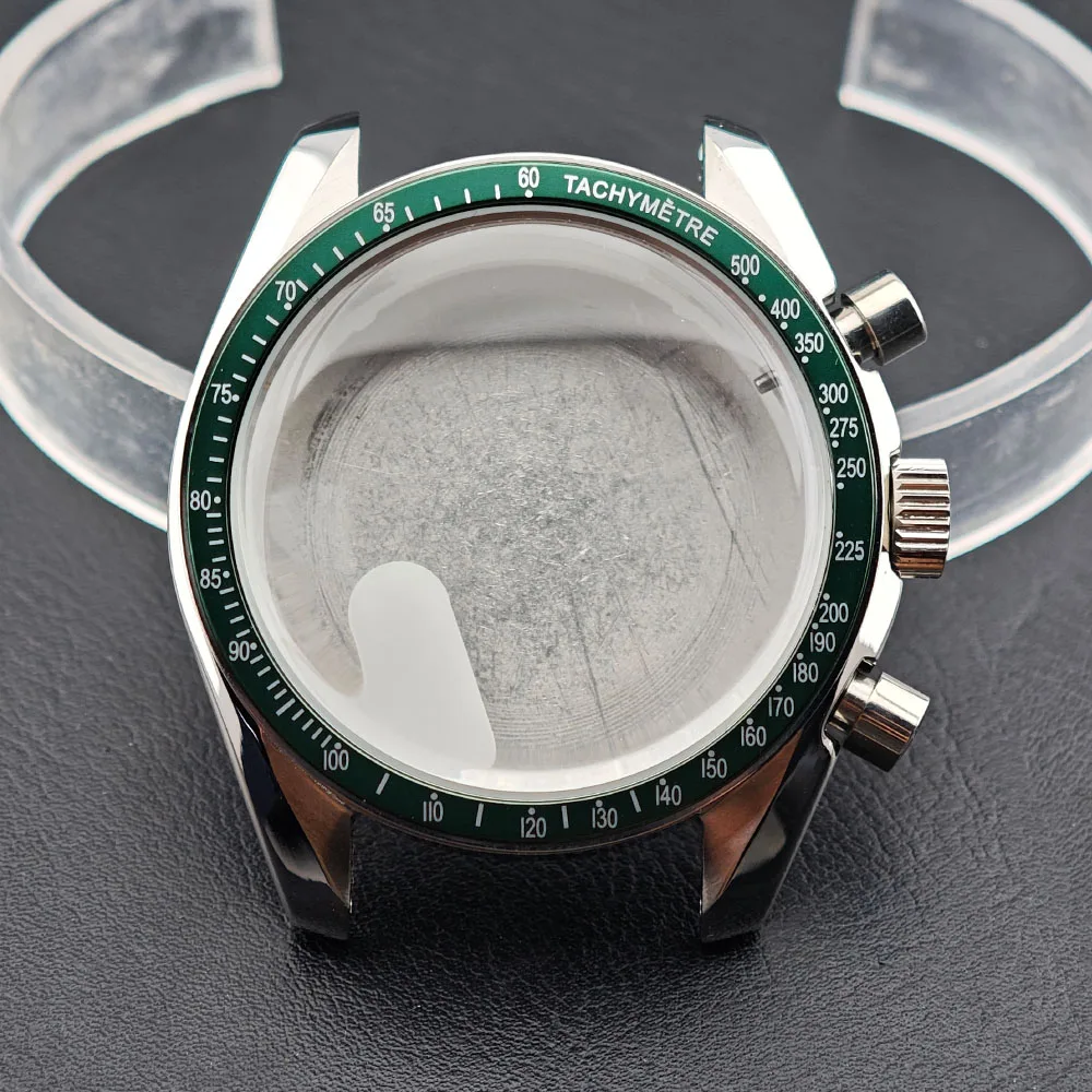 Men's 39.7mm Metal Watch Case with VK63 Movement and 20mm Strap Compatibility, Includes Watch Box