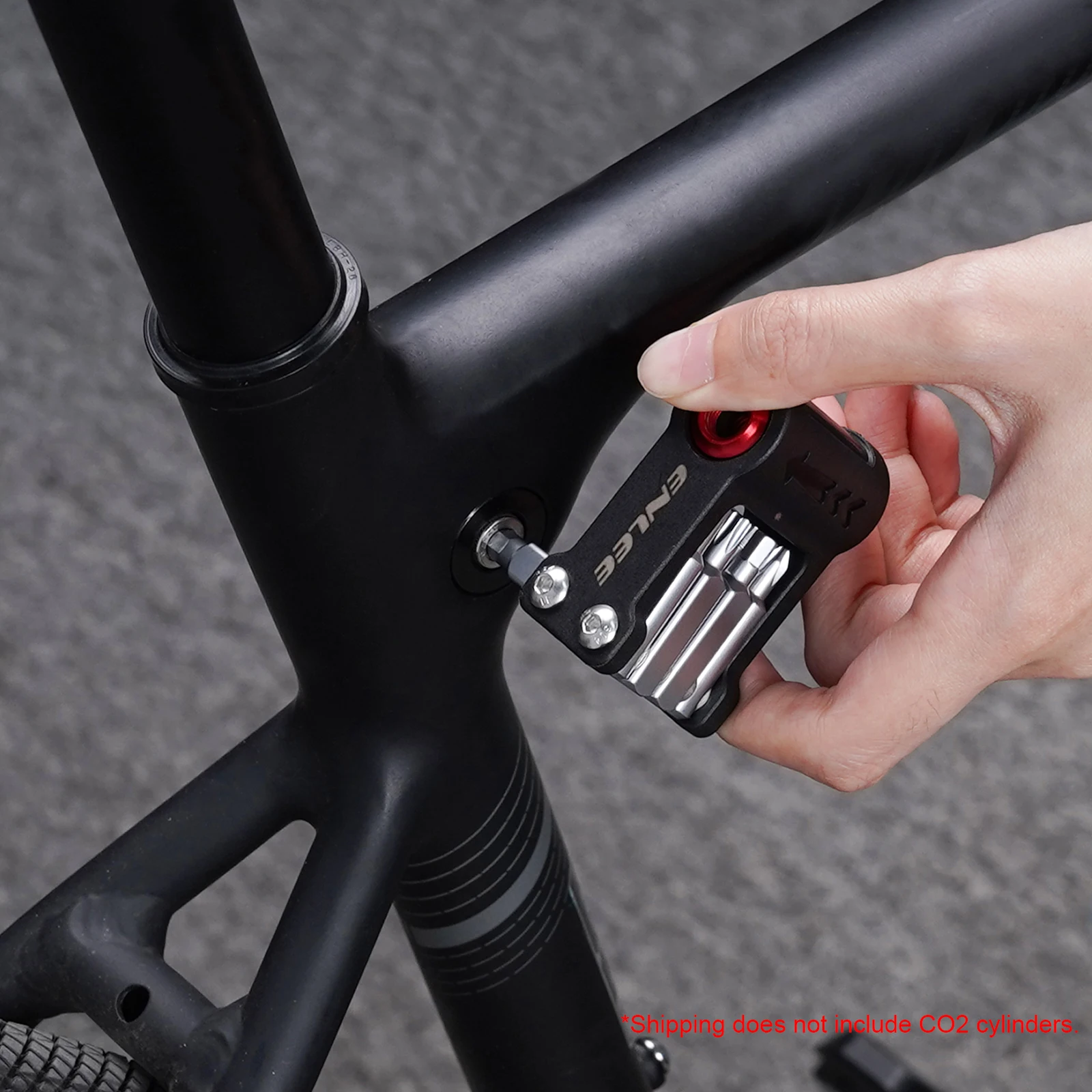9-in-1 자전거 렌치 CO2 인플레이터 다기능 자전거 공구 렌치 키트 (MTB 로드 바이크 수리 및 사이클링 유지보수용)