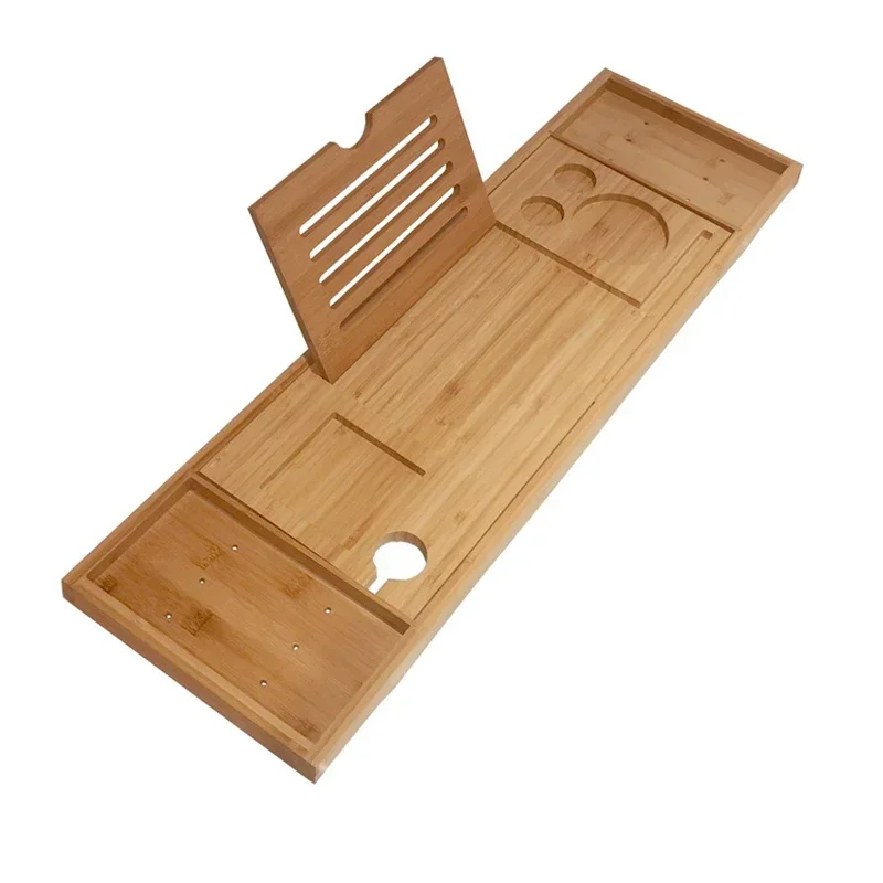 Telescopic Bathtub Rack, EuropeanStyle Mobile Phone Holder,Light Luxury Tub Tray, Bathtub Storage Board, Adjustable Bath Caddy.