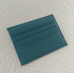 Personalized Leather Card Holder with Custom Initials - Slim Monogram Wallet Gift (Jean)