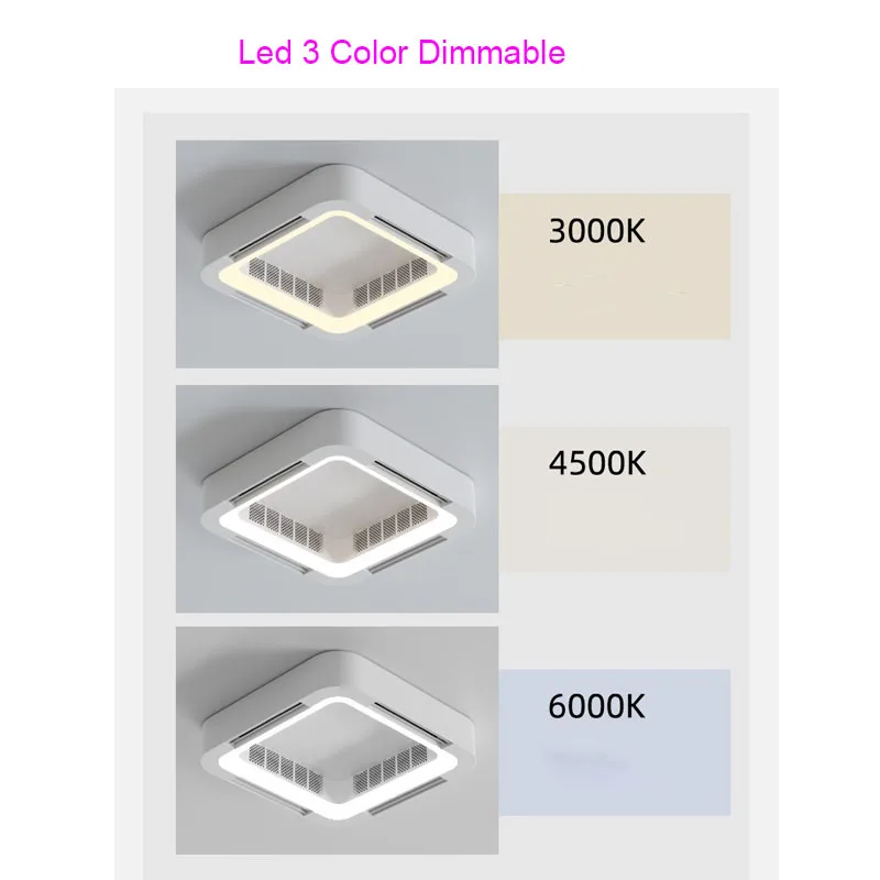 Ceiling Light With Fans Invisible Bladeless Remote Control DC LED Circulator Decoration Bedroom Living Room Lighting electric fan,ceiling fan,led ceiling fan lights,led fan light,led ceiling lights