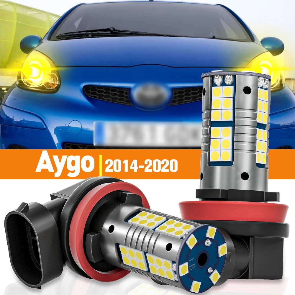 

2pcs LED Fog Light For Toyota Aygo 2014-2020 2015 2016 2017 2018 2019 Accessories Canbus Lamp