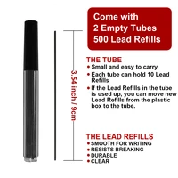 500Pcs/Box 1.3mm HB Mechanical Pencil Refill Mechanical Pencil Leads HB Pencil Automatic Pencil Core Refill School Black 2