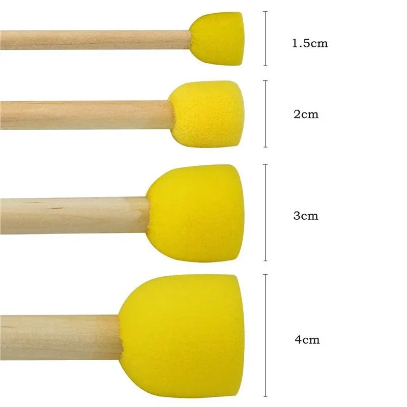 XB-120 PCS 원형 스펀지 브러쉬 세트 어린이용 페인팅 도구 - 스펀지 페인팅 세트 DIY 페인팅 도구 4가지 크기 어린이용