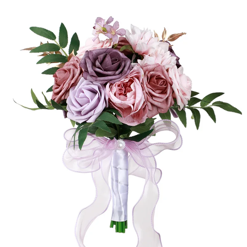 

Фотография домашнее украшение свадебный цветок для невесты 1 шт. маленькие свежие подружки невесты искусственный цветочный букет поделки