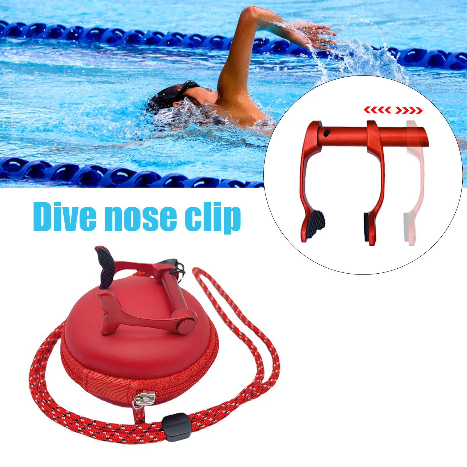 LYNN Swimming Nose Clip,Adult,Child,Silica Gel Non-Slip Surf Nose Clip,Spa Bathing Playing with Water Nose Protector Prevent Nose Drowning/Blue/Uniform Code 