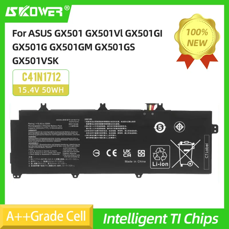 

SKOWER C41N1712 Аккумулятор для ноутбука ASUS Laptop GX501 GX501V GX501VI GX501GI GX501G GX501GM GX501GS GX501VSK- XS710B200-0238010