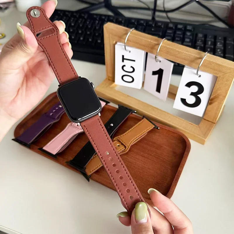 Premium Leather Strap for Smart Watches - Universal Fit Sport Bracelet